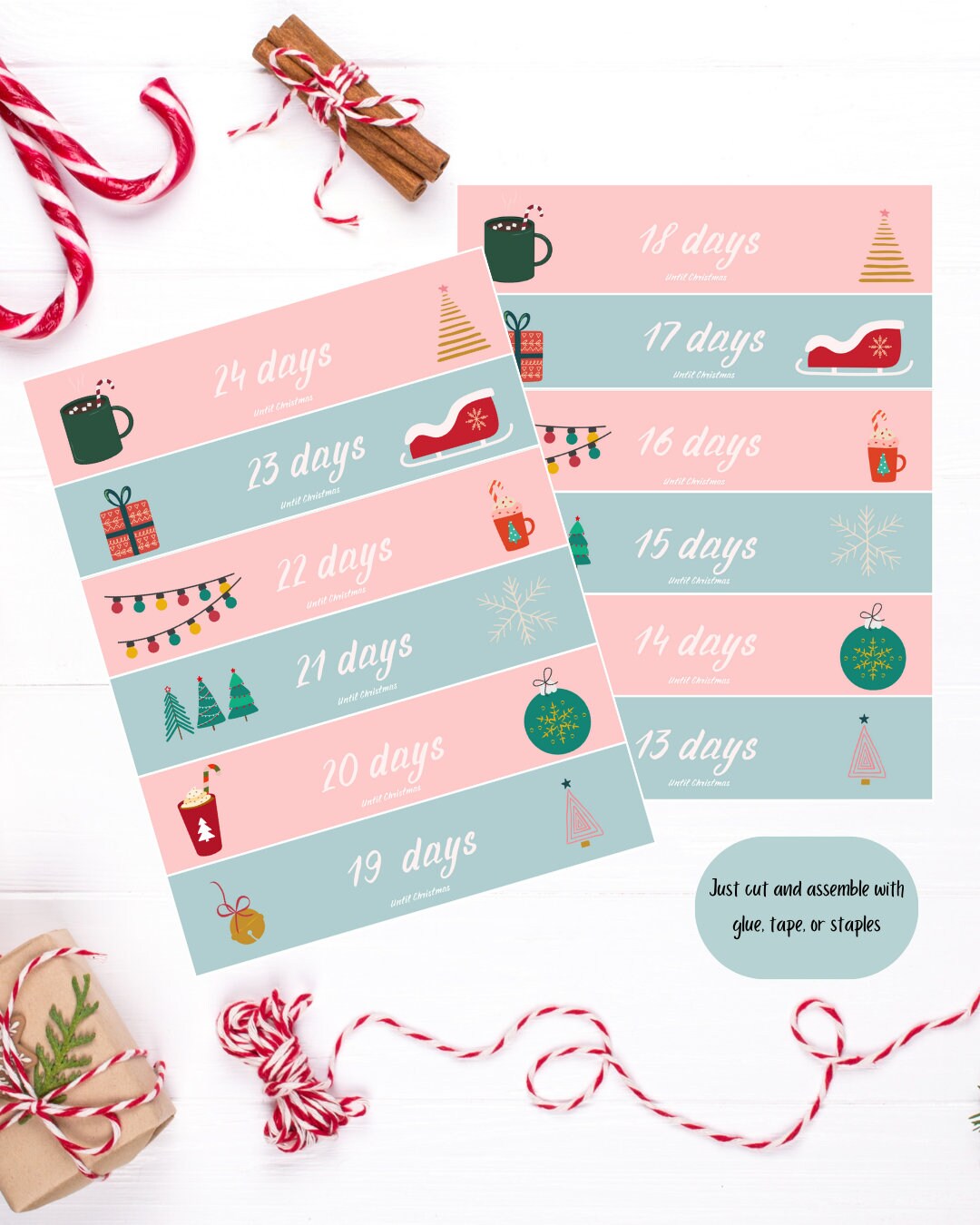 christmas-advent-calendar-paper-chain-printable-instant-download-etsy