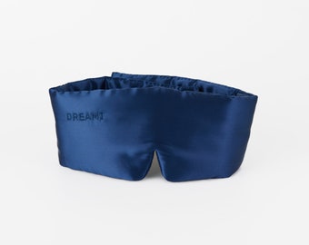 DREAMI 100% Mulberry Silk Sleep Mask - Navy Blue