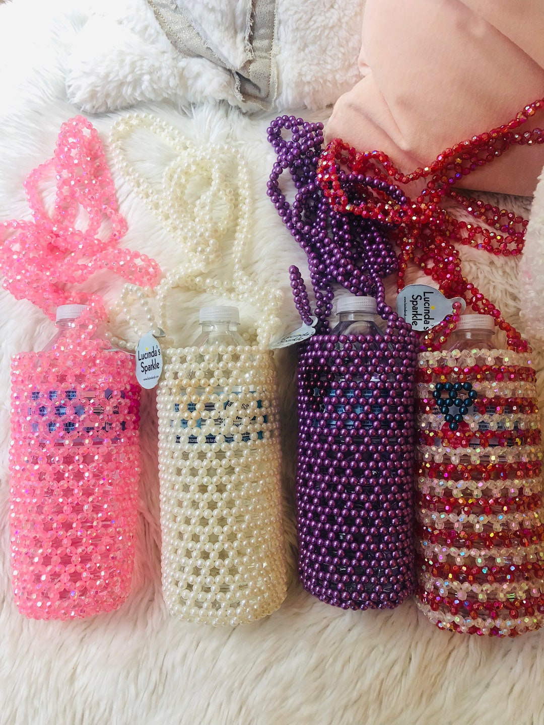 Beaded Water Bottle Holders Etsy