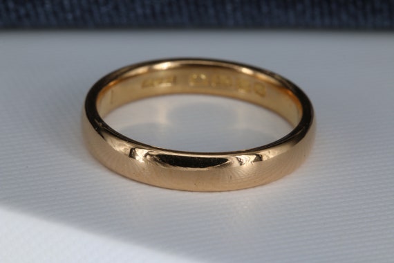 22ct Gold Wedding Ring Vintage,3mm,22k Yellow Gol… - image 2