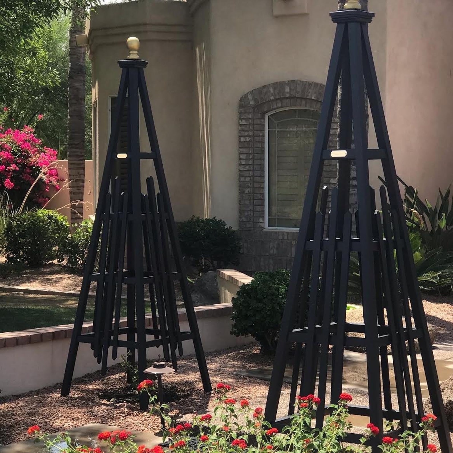 Garden Obelisk Trellis Wood. FREE SHIPPING. This is 7ft Etsy