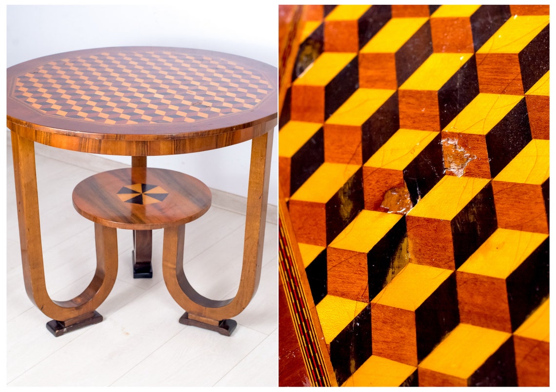 Art Deco Coffee Table/ Art Deco Table/ Vintage Coffee Table/ Vintage Art Deco Table/ Walnut