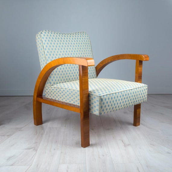 Halabala Lounge Chair/ Mid Century Armchair/ Mid Century Arm Chair