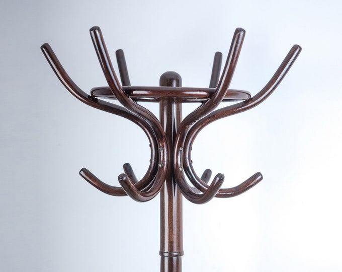 Antique Coat Rack/ Bentwood Wall Hooks/ Vintage Bent Wood Coat