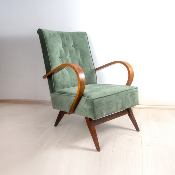 Mid century armchair/ halabala lounge chair/ mid century arm chair/art deco armchair/ retro chair/ lounge armchair/designer chair vintage