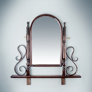 Thonet mirror/ Beveled Mirror antique/Beveled mirror for wall/ vintage etched mirror/ art deco mirror vintage