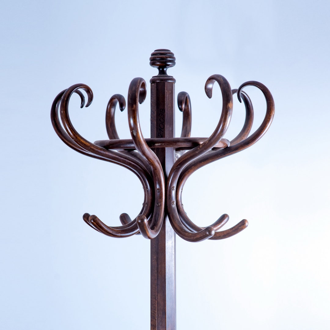 Coat Rack/ Bentwood Wall Hooks/ Vintage Bent Wood Coat Rack