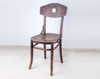 TON bentwood chair ② August Thonet No. 30 Bentwood Chair by Ton - Black Stain