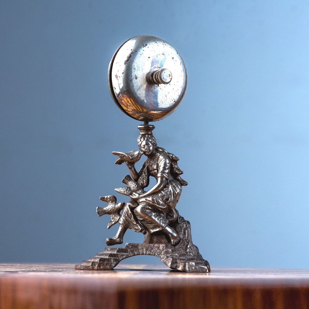 RARE Antique Hotel Bell/ Antique Desk Bell/ Front Desk Bell/ Desk Bell