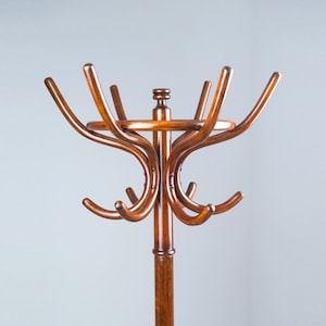 Antique Thonet coat rack/ bentwood wall hooks/ vintage bent wood coat rack/ standing coat rack wooden tree coat/standing coat rack vintage