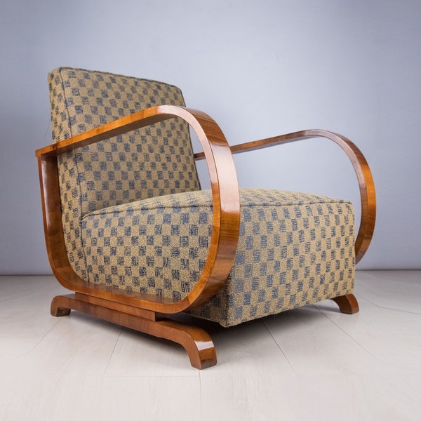 art deco armchair/ Mid century armchair/ halabala lounge chair/ retro chair/ accent armchair/ retro lounge chair