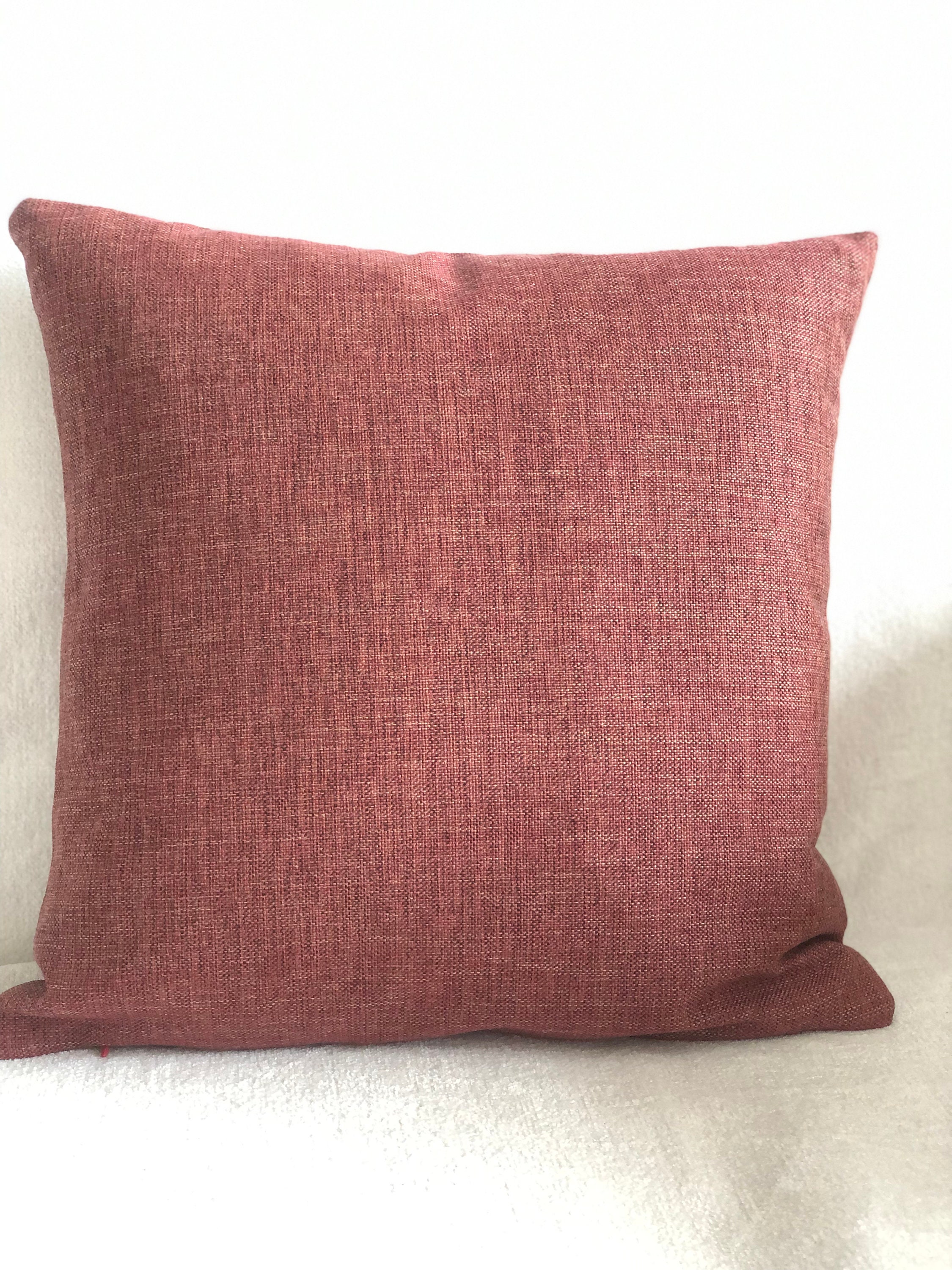 Brick Red Throw Pillow Cover Modern Linen Cushion Etsy UK
