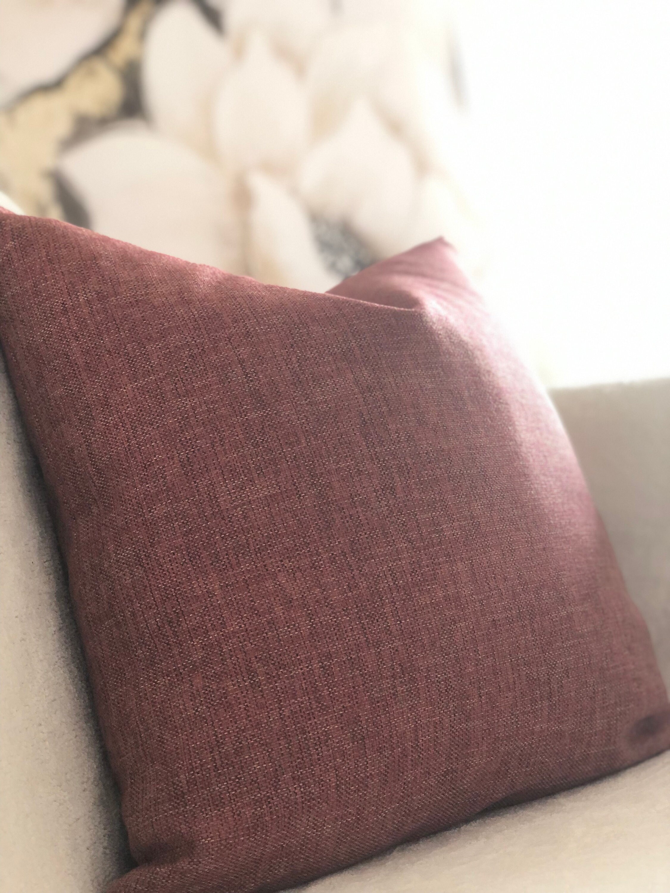 Brick Red Throw Pillow Cover Modern Linen Cushion Etsy UK