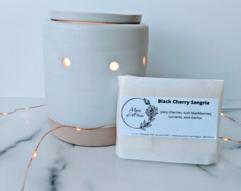 Black Cherry Sangria Scented Soy Wax Melt 2.5oz. | Handmade Plastic Free | Dye Free | Phthalate Free | Mere of all Trades