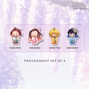 Demon Fire Breathing Anime Boba Drink Sticker | Thick Weatherproof Waterproof Matte Sticker image 6