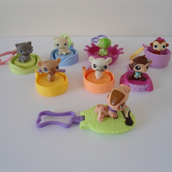 Vintage Hasbro Littlest Pet Shop Mcdonalds Toys Clip-Ons 2006 You Choose