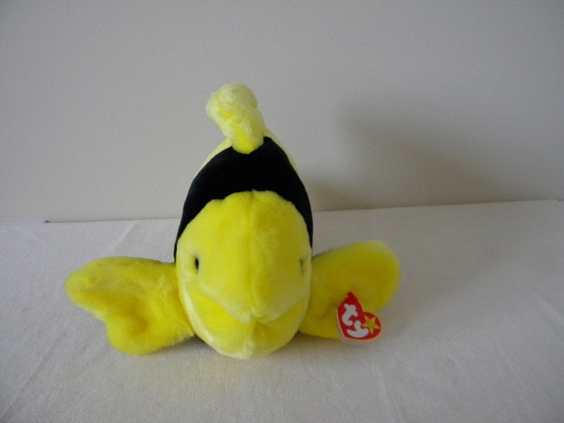 Vintage TY Beanie Buddies Bubbles the Fish Large 11 Etsy