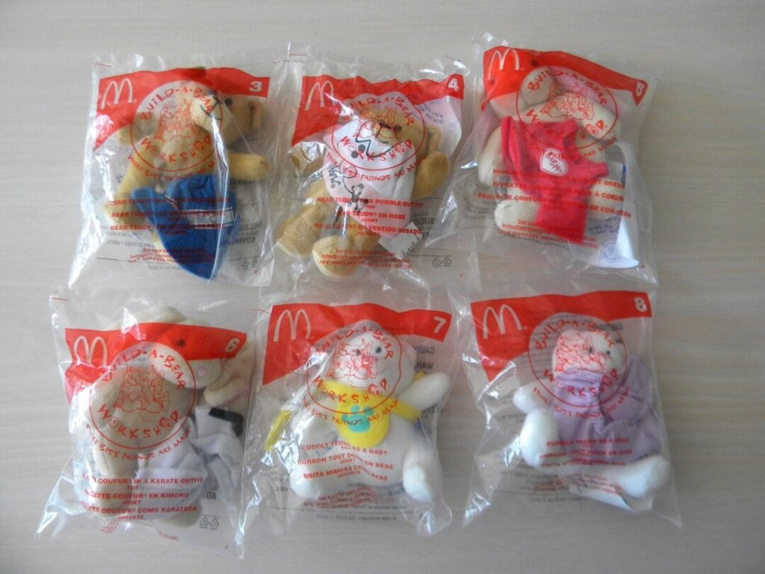 Vintage Build a Bear Workshop Mcdonalds Happy Meal Plush Toys 2008 You ...