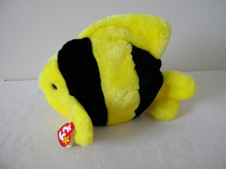 Vintage TY Beanie Buddies Bubbles the Fish Large 11 Etsy