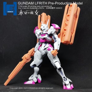 1/144 Lfrith Pre-Production Model 3D printing conversion kit for HG Gundam Lfrith