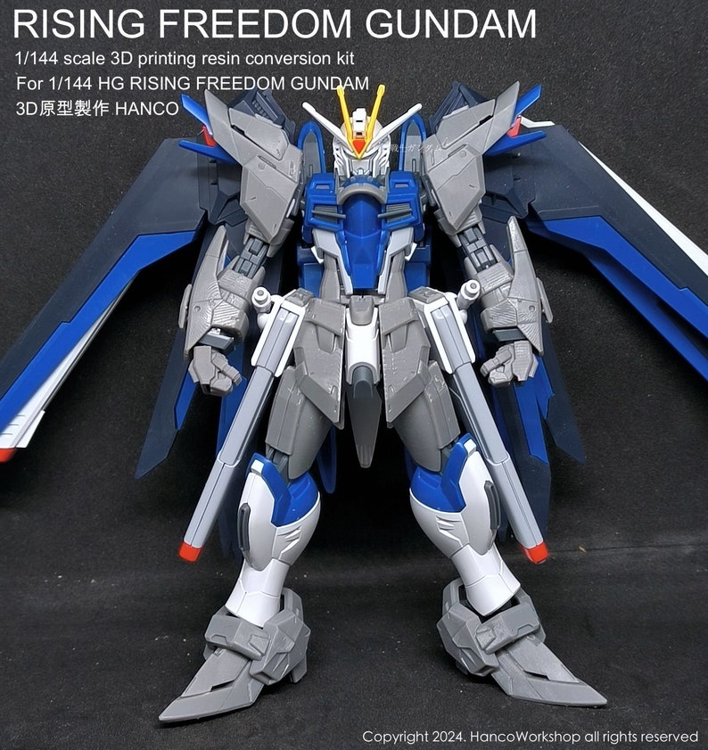 Rg Rising Freedom 1/144 Rising Freedom 3D Printing Conversion Kit for HG Rising Freedom ...
