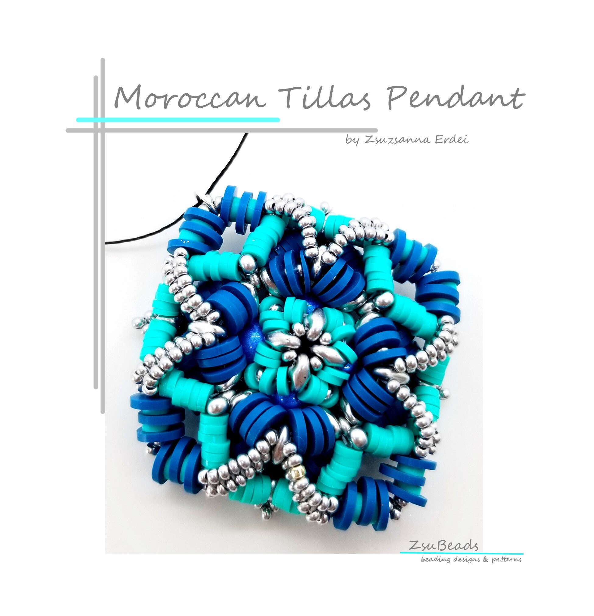Beading Tutorial / Pattern Moroccan Tiles Pendant With Polymer Etsy