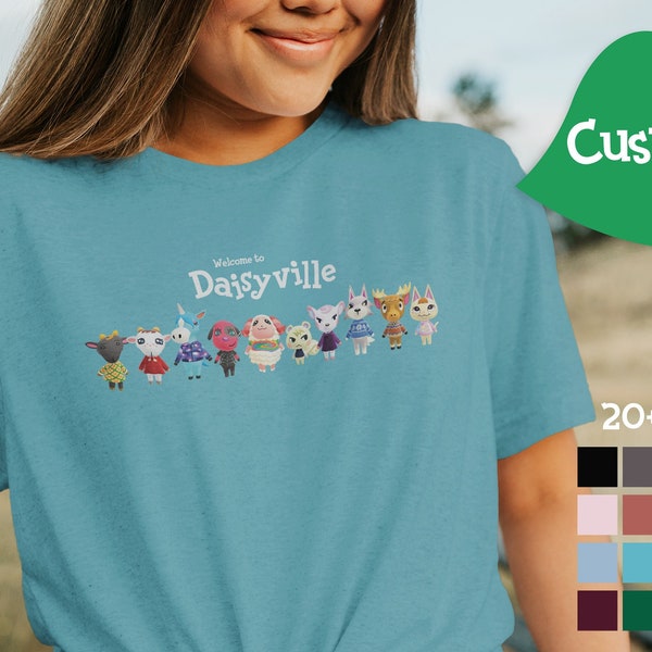 Custom ACNH Villagers T-Shirt | Personalized Animal Crossing New Horizons Gift | Adult Unisex Tee