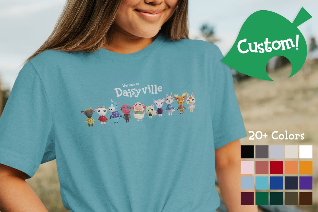Custom ACNH Villagers T-shirt Personalized Animal Crossing New Horizons  Gift Adult Unisex Tee