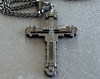 24" or 30" Details about   Mens 14k Gold Plated Hip Hop DRIP 012 CROSS Pendant Cuban Chain 3mm 