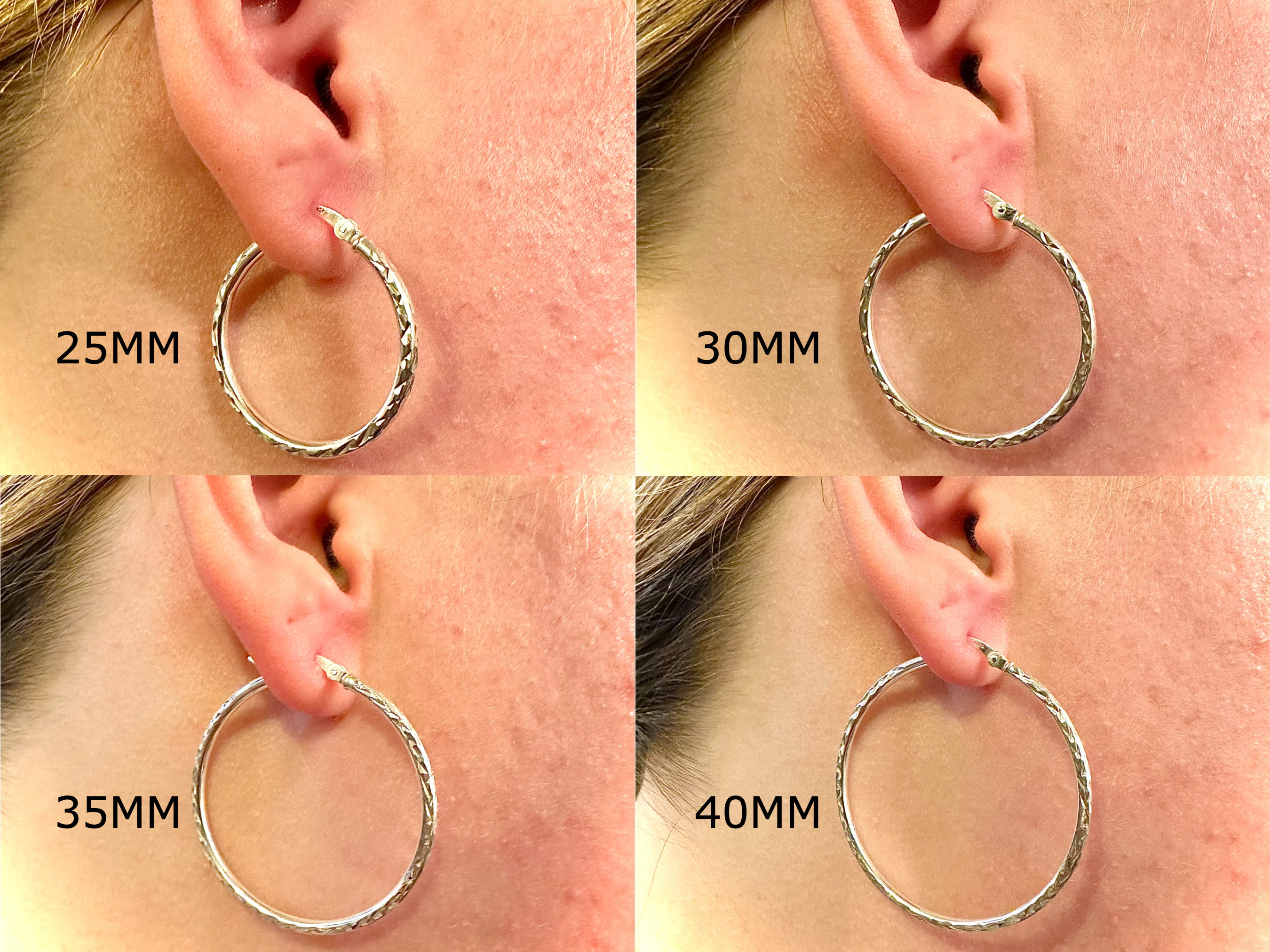 925 Sterling Silver Hoop Earrings Men Women Small Medium