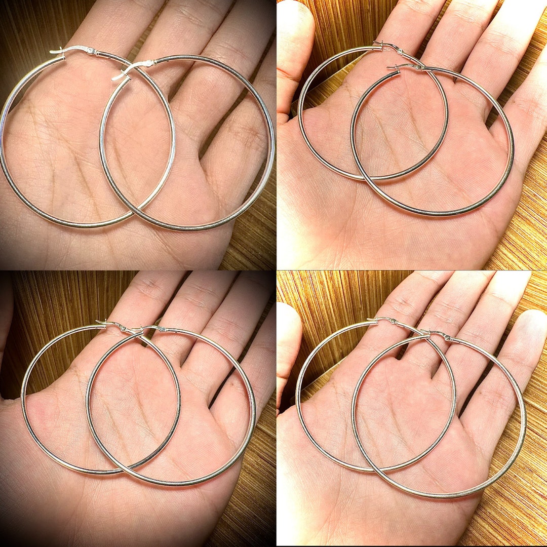 Shuxin 3 Paia Orecchini A Cerchio In Argento 925 E Placcato Oro - Ipoallergenici, Unisex, Diametro 13-20 Mm