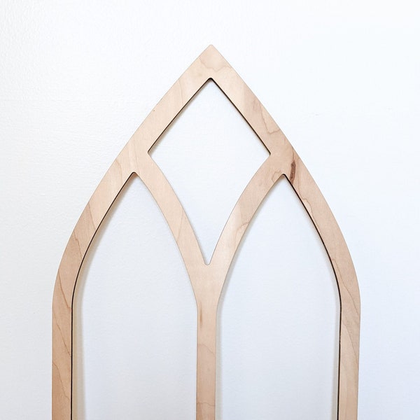 Simple Wooden Cathedral Window Frame