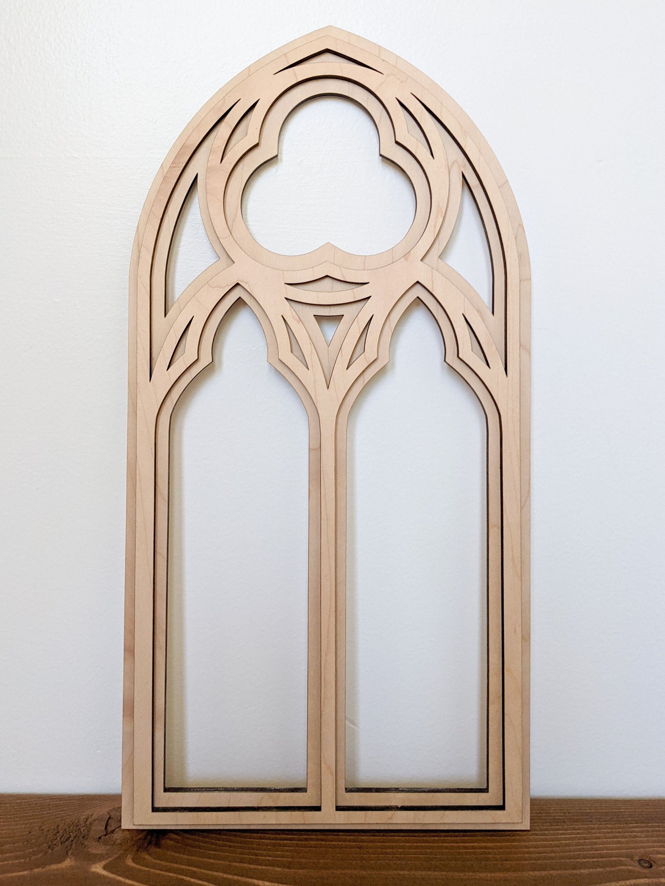 Wooden Gothic Cathedral Window Frame Etsy
