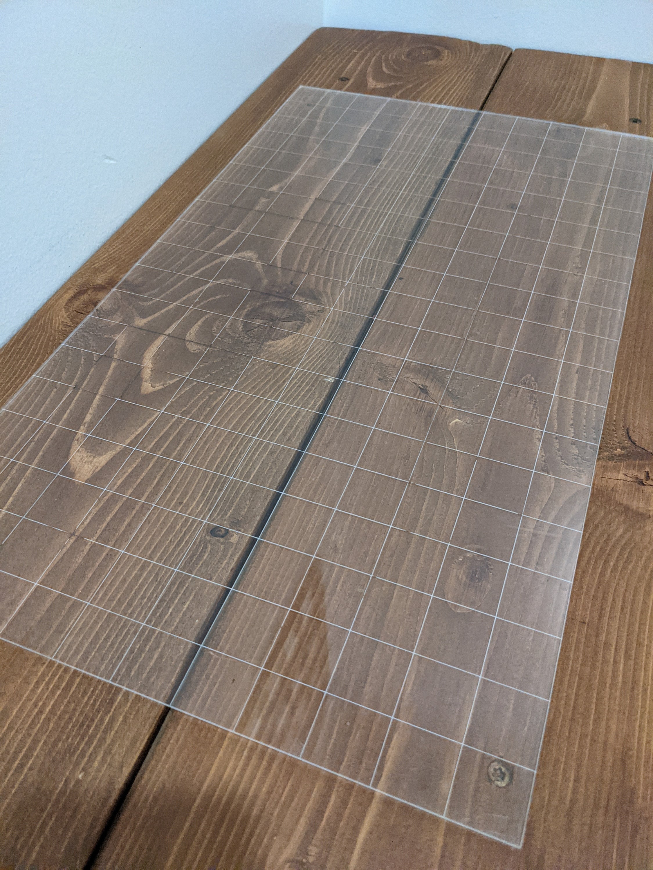 UPDATED 2.0 Clear Acrylic One Inch Dry Erase Grid for D&D, Wargaming