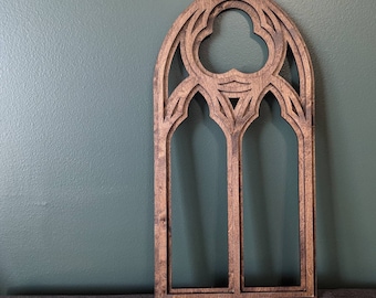 Wooden Gothic Cathedral Window Frame