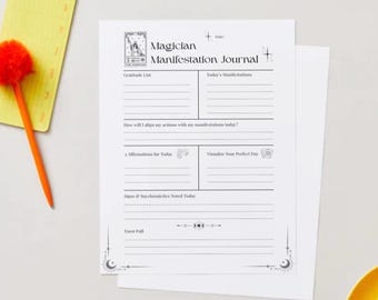 The Magician Manifestation Journal Printable Template