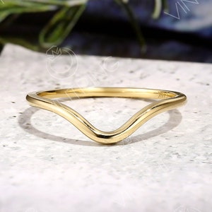 Schlichtes Goldenes Ehering, Schlichtes Hochzeitsband, Schlichtes Ehering, Art Deco Minimalist Ring, Handgemachter Ring