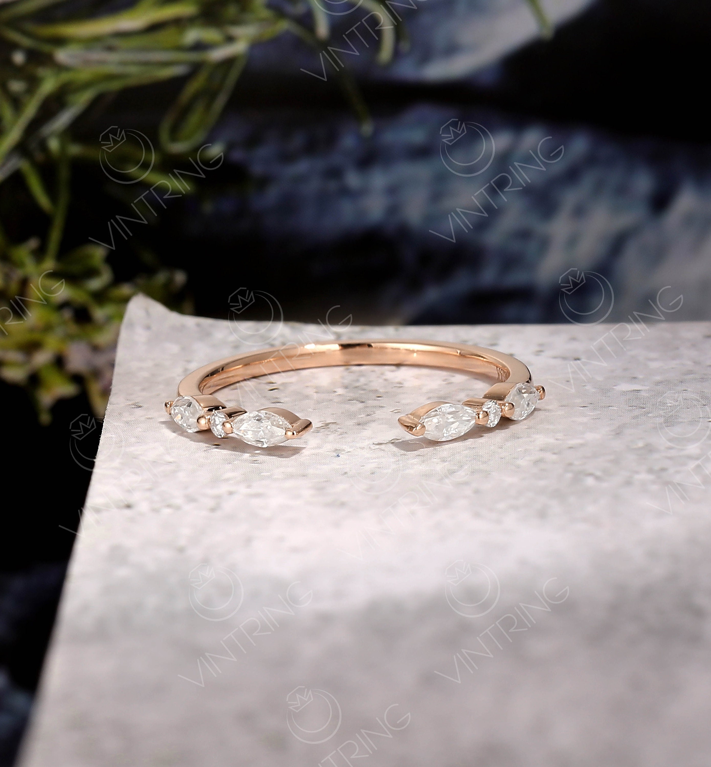open wedding band platinum