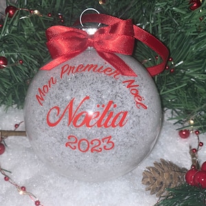 Boule premier noël personnalisée prenom image 8