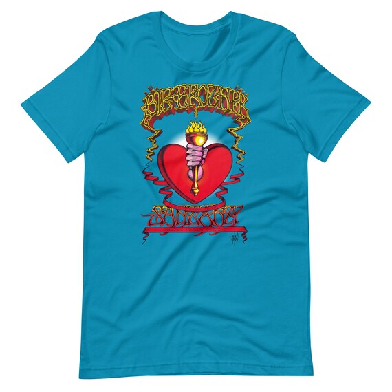 Rick Griffin Heart and Torch T Shirt - Etsy