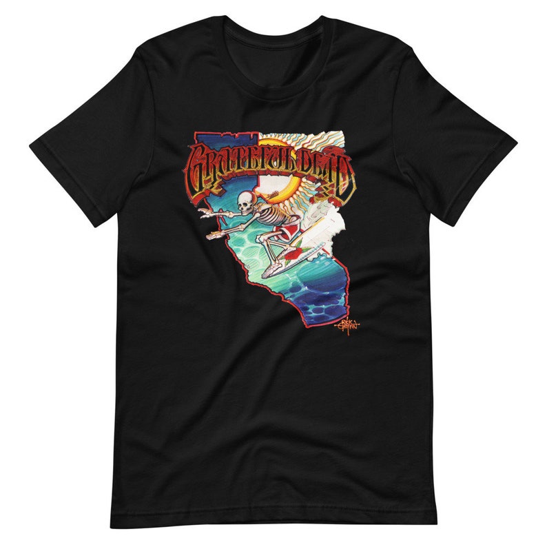 Rick Griffin Surfing Skeleton T Shirt - Etsy