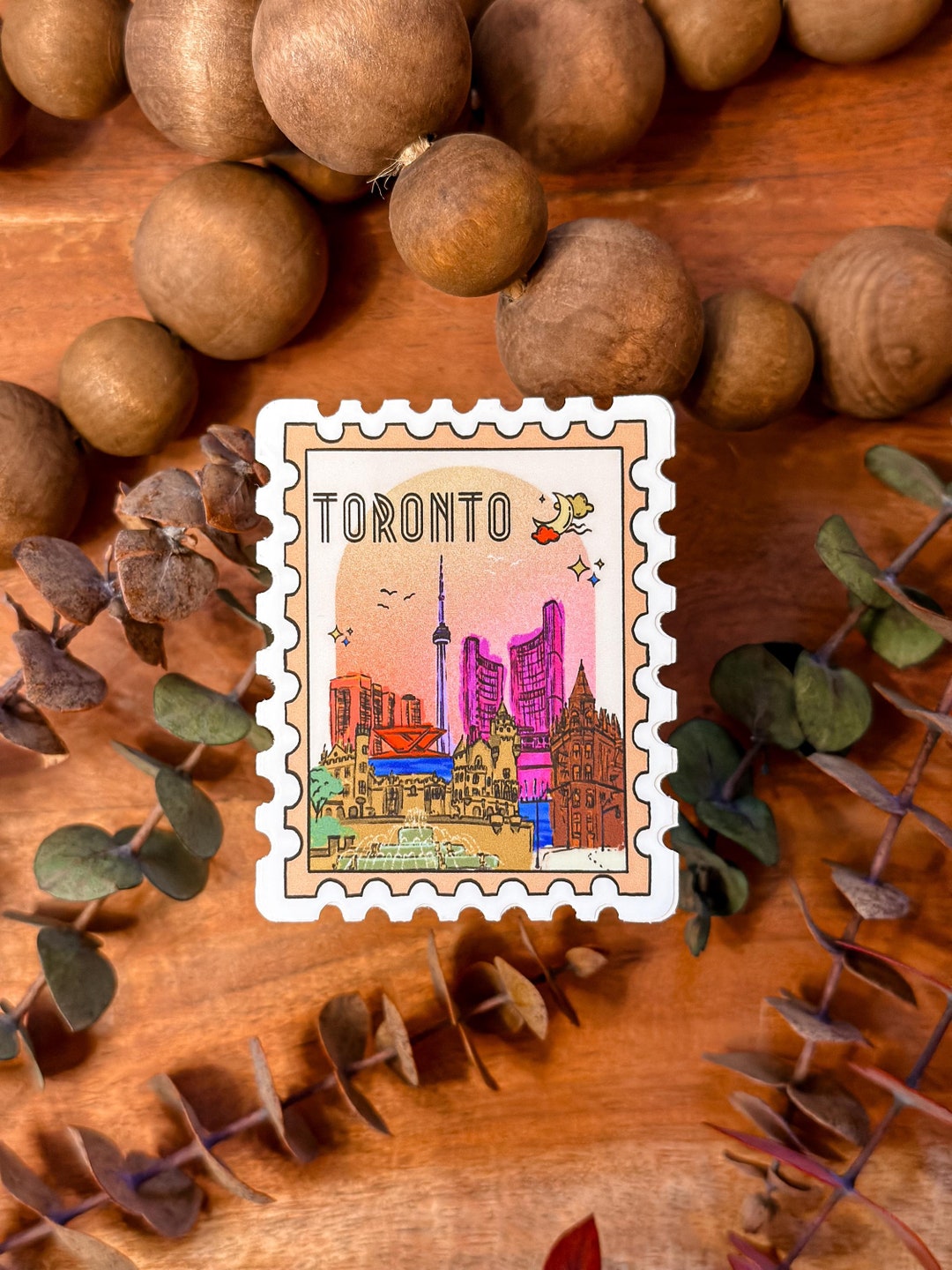 Toronto Canada Illustration Sticker: Waterproof Vinyl Decal - Etsy
