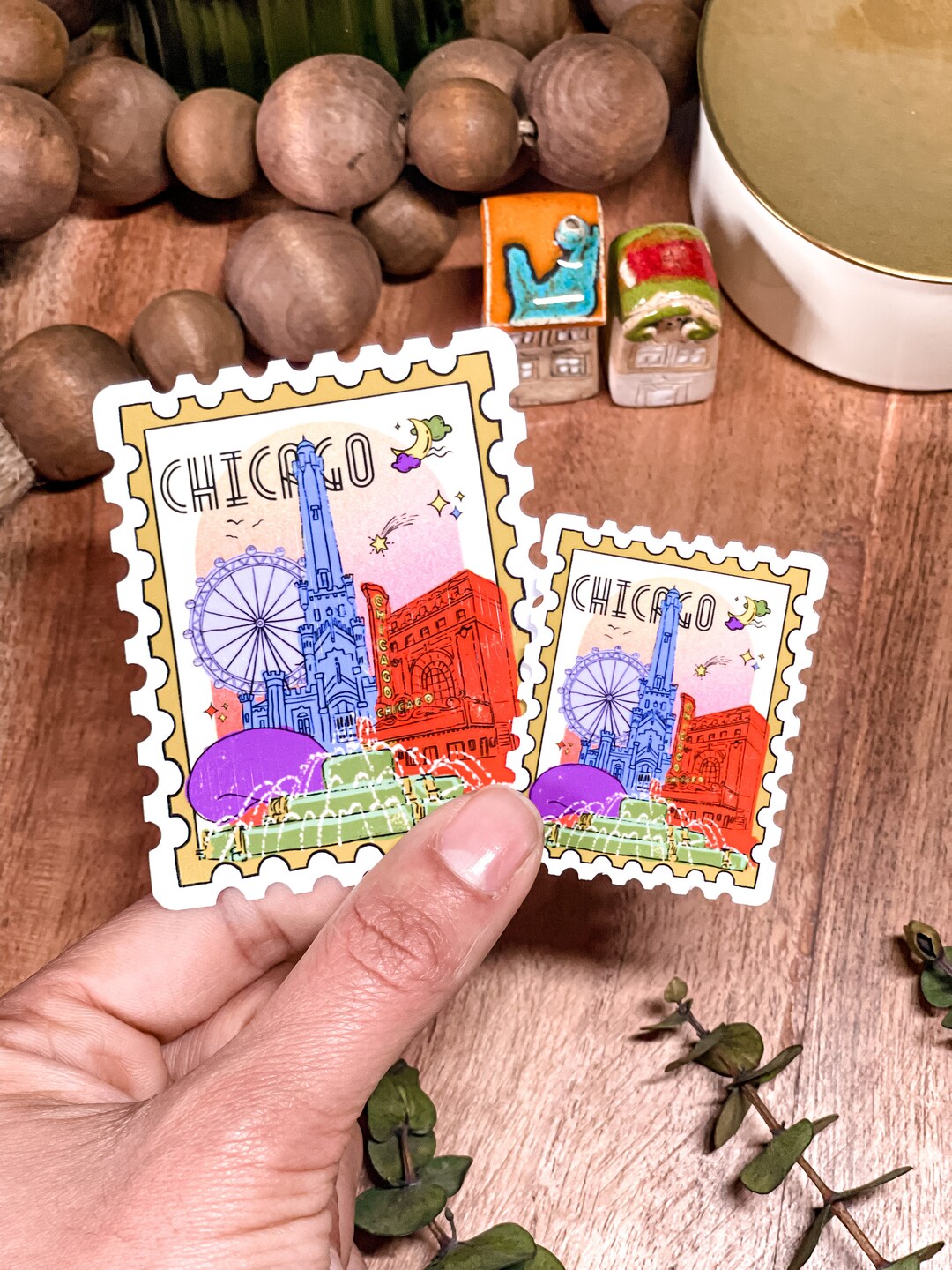 Chicago Sticker, Chicago City Sticker, Chicago Skyline Vinyl Sticker