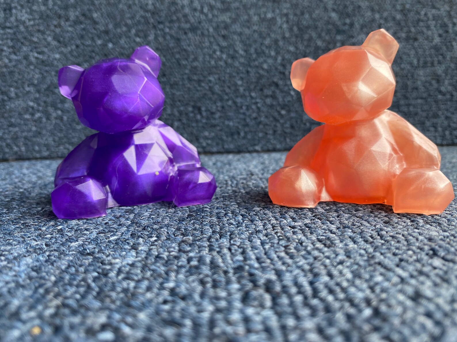 Oursons De Noël En Résine Sur Stickers (x4) Or