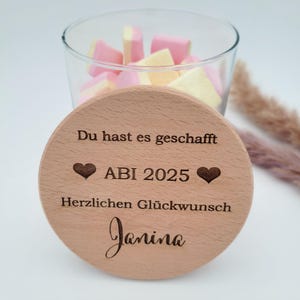Abi 2025 Vorratsglas personalisiert Geschenk Abitur Geldgeschenk Geschenkidee Abschluss Schule