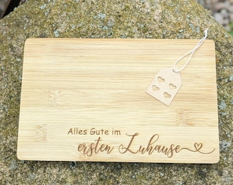 Breakfast board gift for moving into a first home, housewarming present, new apartment, house, moving in, party present, moving
