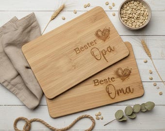 Frühstücksbrettchen Oma Opa Geschenk Schneidebrett Vesperbrett Geburtstagsgeschenk Geschenkidee Großeltern Brotzeitbrett
