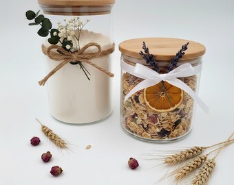 Storage jar sugar salt flour oat flakes cereal storage jar for food kitchen