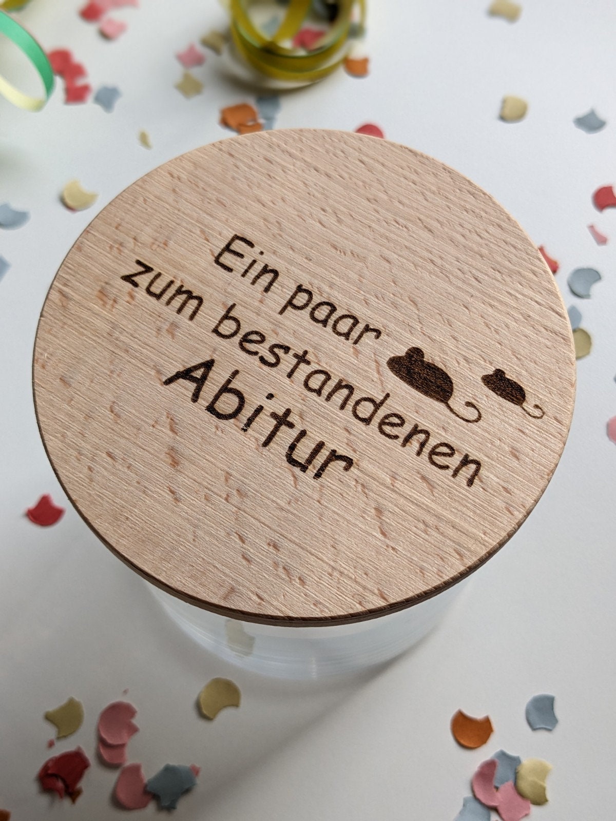 Abi 2024 Geschafft Abitur I Glas mit Holzdeckel I Ein paar Etsy.de