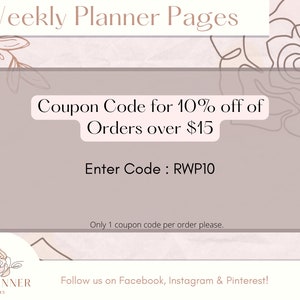 Weekly Planner Pages Vertical Layout Planner Inserts - Etsy